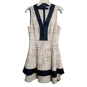10 Crosby Derek Lam Navy and Cream Mini Dress